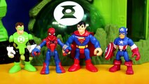 Imaginext Riddler Hot Rod Battles Spider-man Captain America Green Lantern Superman Batbot