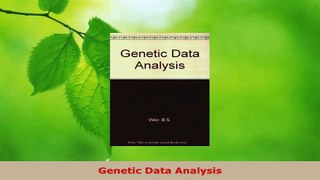 Read  Genetic Data Analysis Ebook Free