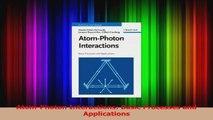 PDF Download  AtomPhoton Interactions Basic Processes and Applications Download Full Ebook