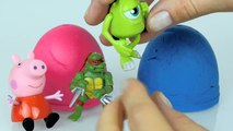 videos Minions Play doh Kinder Surprise eggs Peppa pig Mike Wazowski Disney Toys Super Mario