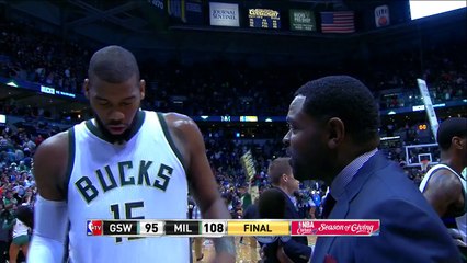 Greg Monroe on Ending Warriors Streak | Warriors vs Bucks | December 12, 2015 | NBA 2015-16 Season