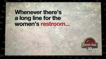 Whenever Theres A Long Line for the Womens Restroom - Video Greeting Card - Jurassic Park 3D