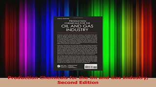PDF Download  Production Chemicals for the Oil and Gas Industry Second Edition PDF Online