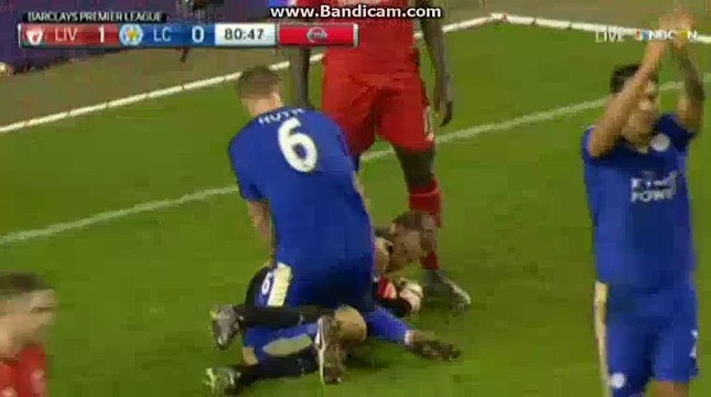 Robert Huth Super Chance To Score Liverpool vs Leicester City 26-12-2015