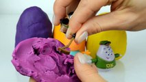 egg Peppa pig Play doh Kinder Surprise eggs Littlest Pet shop Disney Toys 2015 Monsters Egg Toy