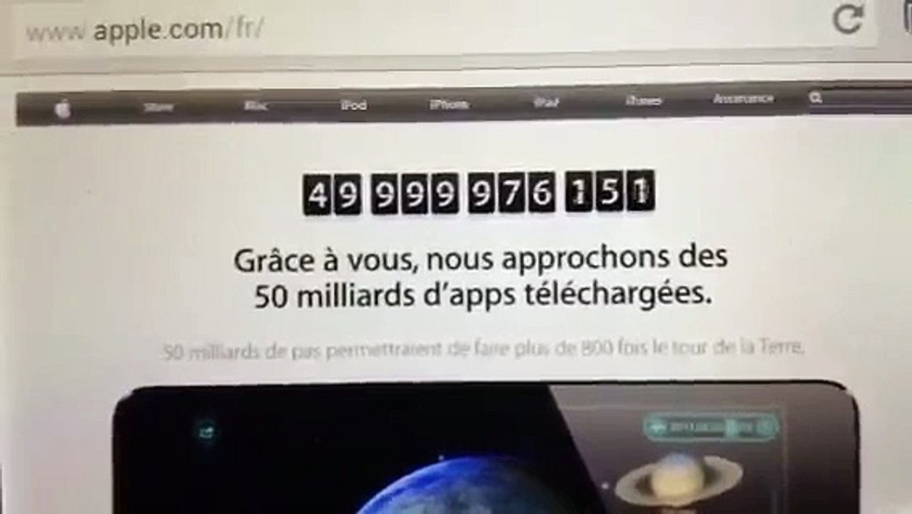 Apple a atteint les 50 milliards d'apps téléchargées