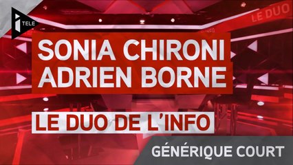 iTELE HD - Générique court Le duo de l'info - Sonia Chironi & Adrien Borne (2015)