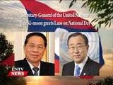 Lao NEWS on LNTV: UN Secretary General greets Laos on National Day.29/12/2014