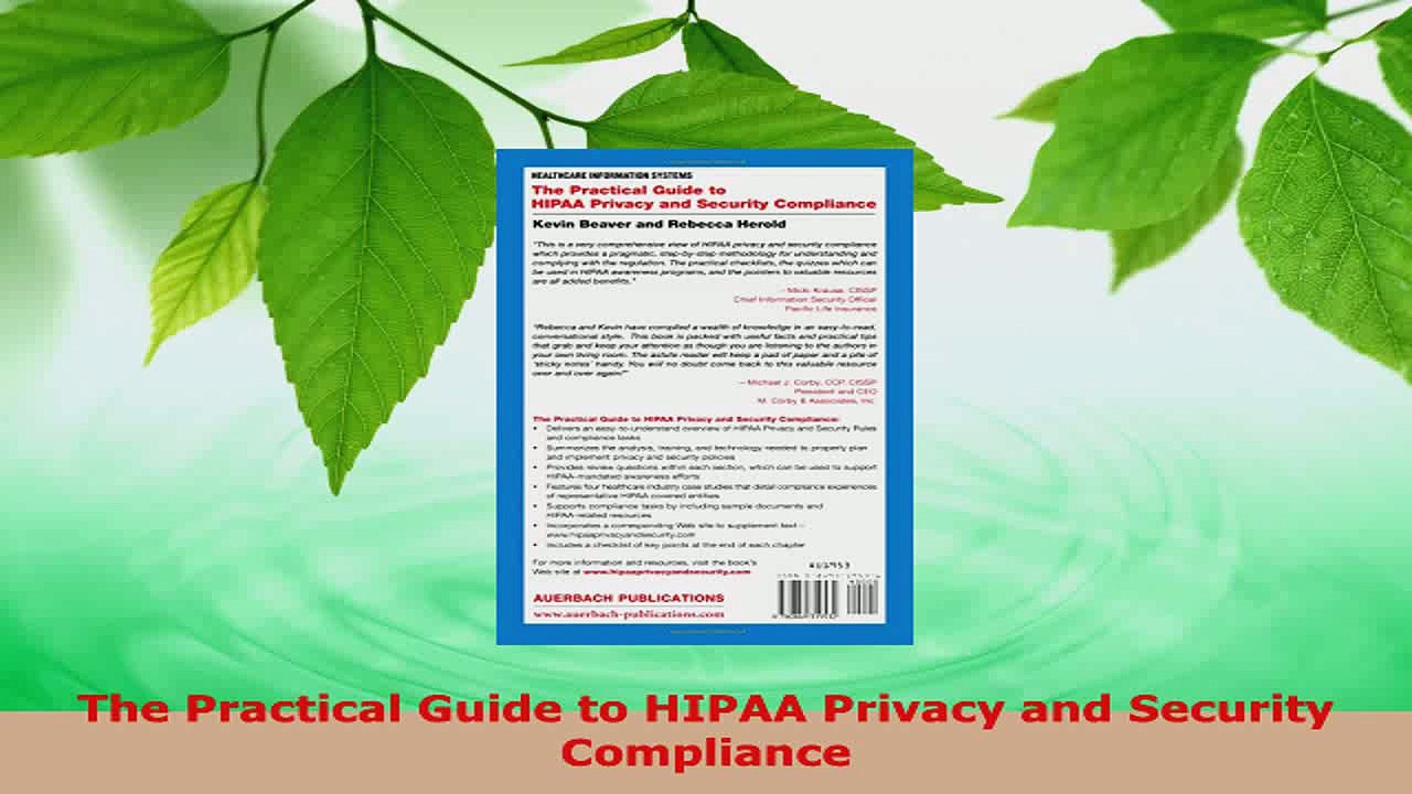 Read  The Practical Guide to HIPAA Privacy and Security Compliance EBooks Online