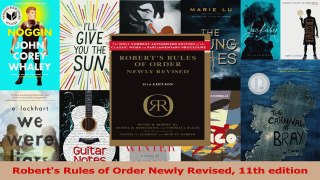 PDF Download  Roberts Rules of Order Newly Revised 11th edition Download Online