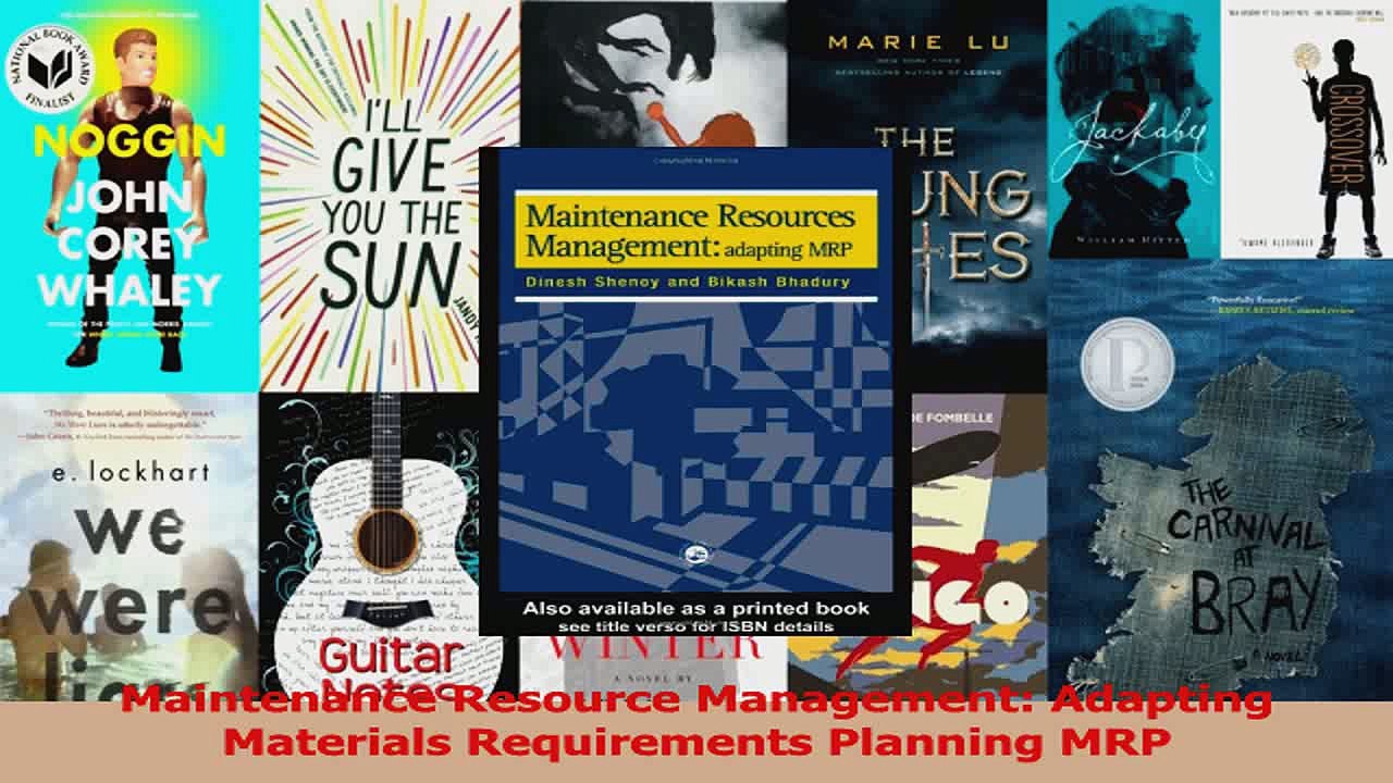 PDF Download  Maintenance Resource Management Adapting Materials Requirements Planning MRP PDF Full Ebook