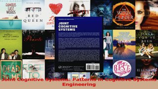 PDF Download  Joint Cognitive Systems Patterns in Cognitive Systems Engineering Download Online