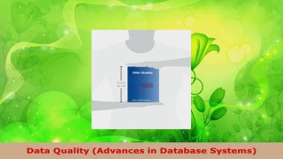 Read  Data Quality Advances in Database Systems EBooks Online