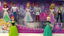 dolls Disney Princess Fairytale Wedding Collection with Frozen Elsa and Anna Toy Unboxing