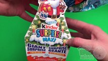 Christmas Party! Opening a Snowman Can Filled with Surprise Eggs and Huge JUMBO Kinder Surprise Egg