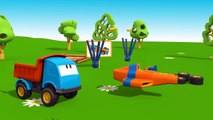 Leo der neugierige Lastwagen und der schnelle RENNWAGEN!! Animation für Kinder