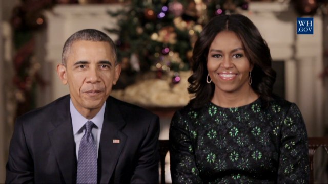 President And Michelle Obama Wishing Everyone Happy Holidays