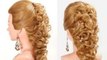 Wedding prom hairstyle for long hair. Bridal hairstyles.