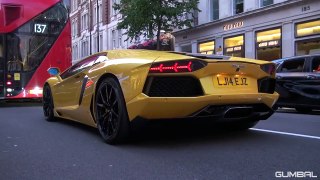 NOISY Lamborghini Aventador LP700 on the road in London