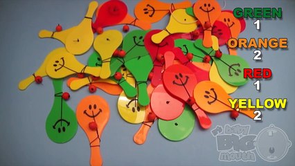 Learn Colours with Smiley Face Paddle and Ball! Fun Learning Contest!