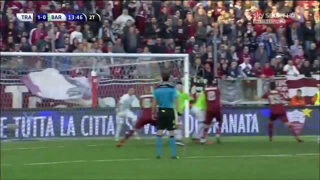 1-0 Pasquale Fazio Goal Italy Serie B - 27.12.2015, Trapani Calcio 1-0 AS Bari