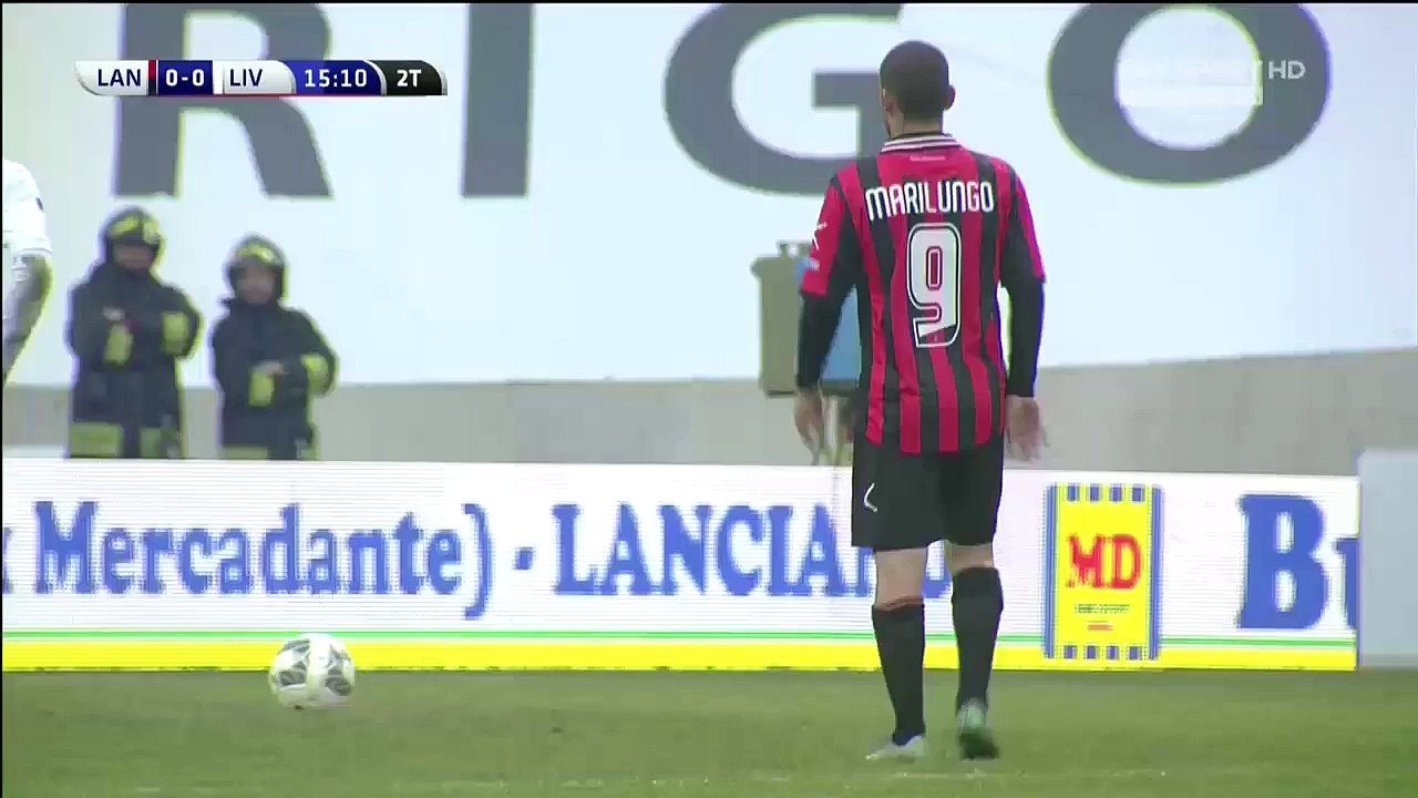 1-0 Guido Marilungo Penalty Goal Italy  Serie B - 27.12.2015, Virtus Lanciano 1-0 Livorno Calcio