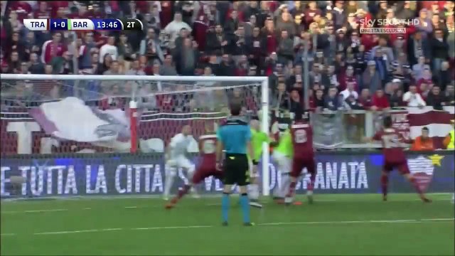 1-0 Pasquale Fazio Goal Italy Serie B - 27.12.2015, Trapani Calcio 1-0 AS Bari