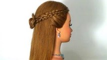 Прическа на каждый день с плетением. Hairstyle for every day