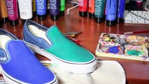 Artist Disney DIY| Vintage Disneyland Attraction Poster Custom Painted Shoes | The Dan-O Channel