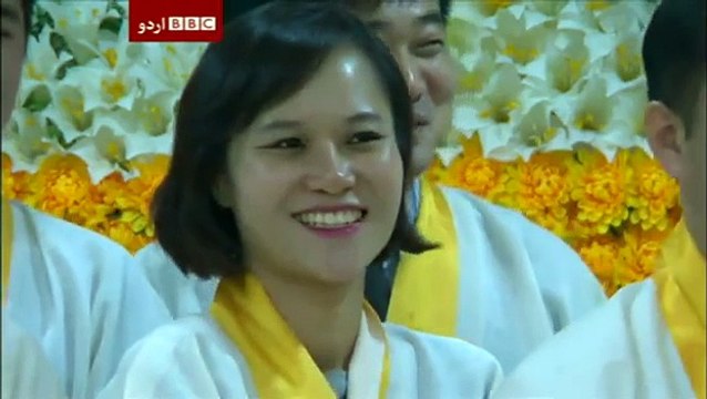 South Korea : The employees shut inside coffins.