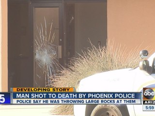 Man killed after throwing rocks at officers