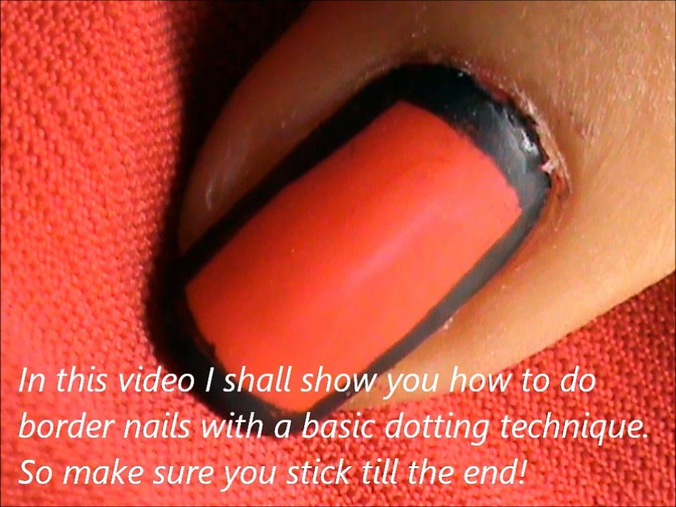 border nails - border nail art tutorial