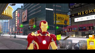 [The Avengers] Iron Man & HULK w/ Custom Yellow Lightning McQueen Disney Cars