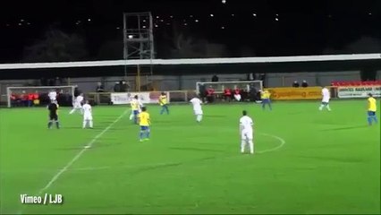 Crazy wind-assisted own goal for Romford against Thurrock