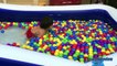 GIANT BALLOONS SURPRISE TOYS and Ball Pit challenge in huge pool Disney toys Ryan ToysReview