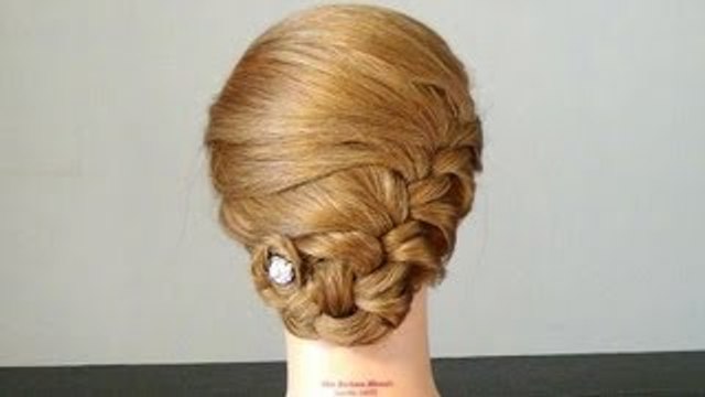 Прическа для средних волос. Easy Braided hairstyles tutorial for me