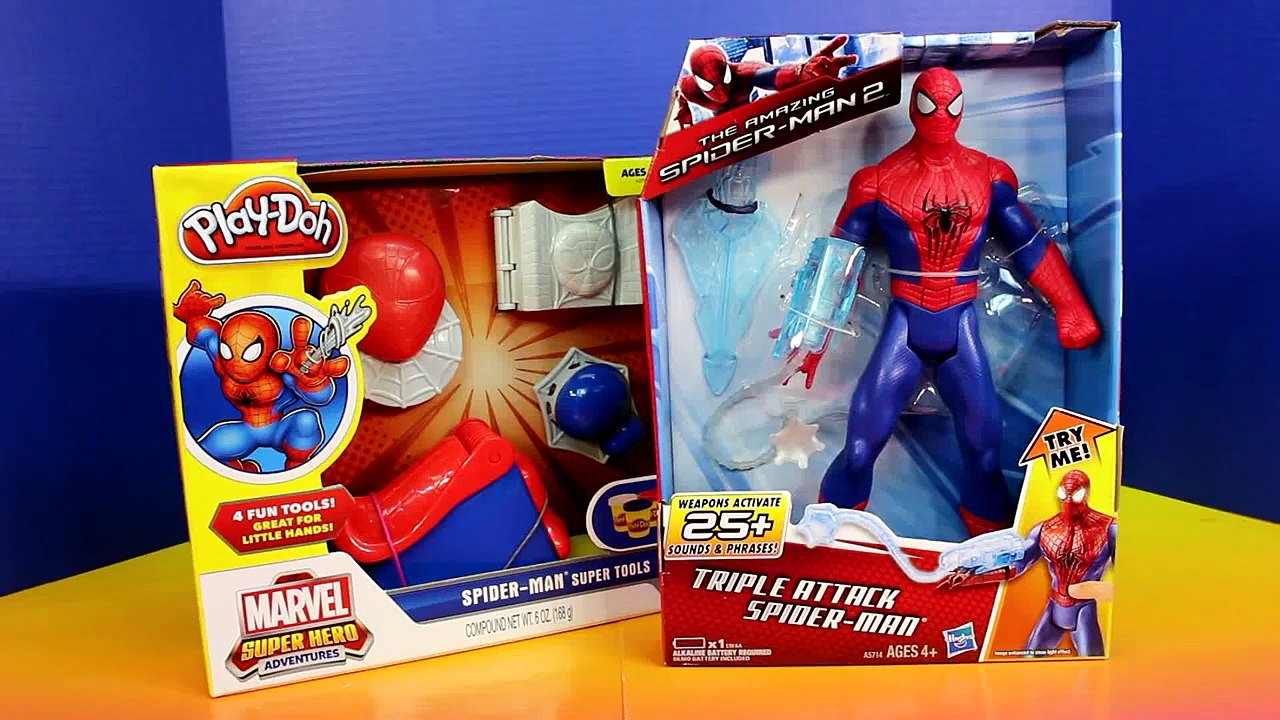 Spider-man Marvel Super Hero Play Doh Super Tools with Tripple Attack Spider-man
