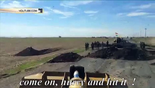 Танковый биатлон для ИГИЛ в пустыне: курды уничтожили машину смерти на полной скорости