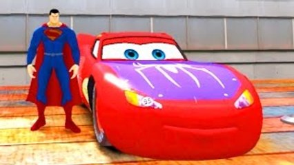 Superman Superhero Toboggan Party w/ Custom Spiderman Lightning McQueen CARS!!!