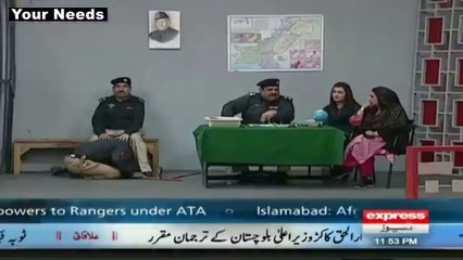 " Zaivar Chori Case " Hanif Teera and SHO - Very Hilarious Act in Khabardar!
