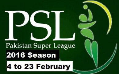Pakistan Super League 2016 Fixture and Schedule - PSL 2016