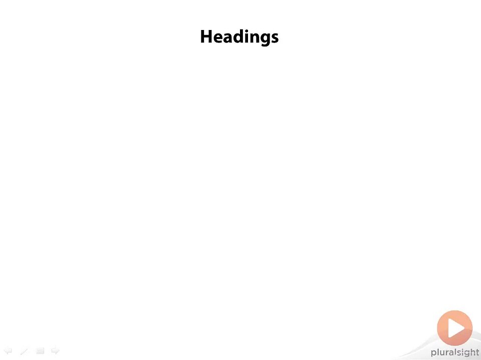 Talking About heading's in html 5