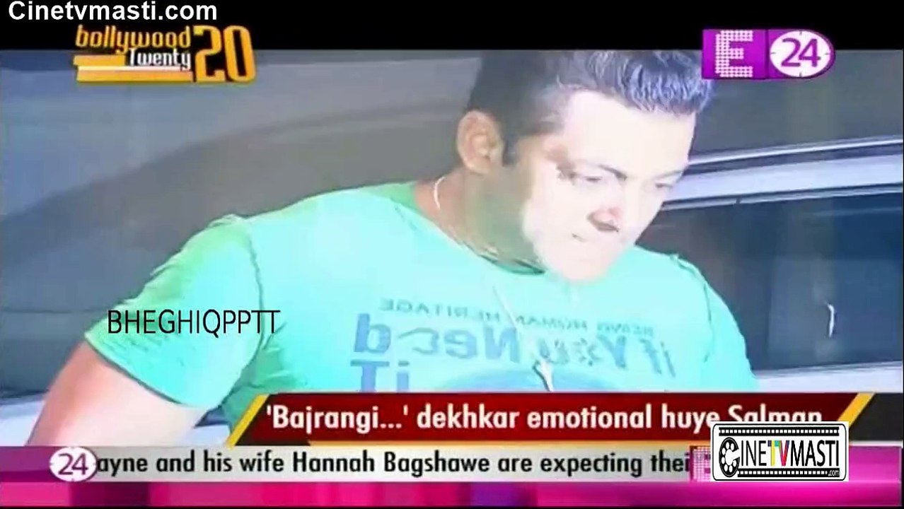 'Bajrangi Dekhkar Emotional Hye Salman  27th December 2015 Cinetvmasti.com