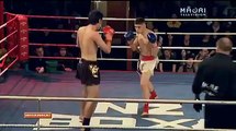 MMA fighters goes crazy after a violent KO and jumps off the ring