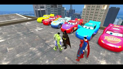 Superman, Batman, Spider-man & HULK Custom Lightning Mcqueen Cars!