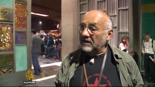 Relatives of missing students protest in Mexico City