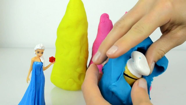 Frozen Play doh cone kinder Surprise eggs Monsters Sullivan Toys Minions 2015 Jake and the Neverland