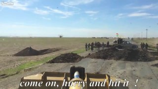 Kurdish Peshmerga blows up an incoming ISIS VBIED with Milan ATGM + RPG [Translation Provided]