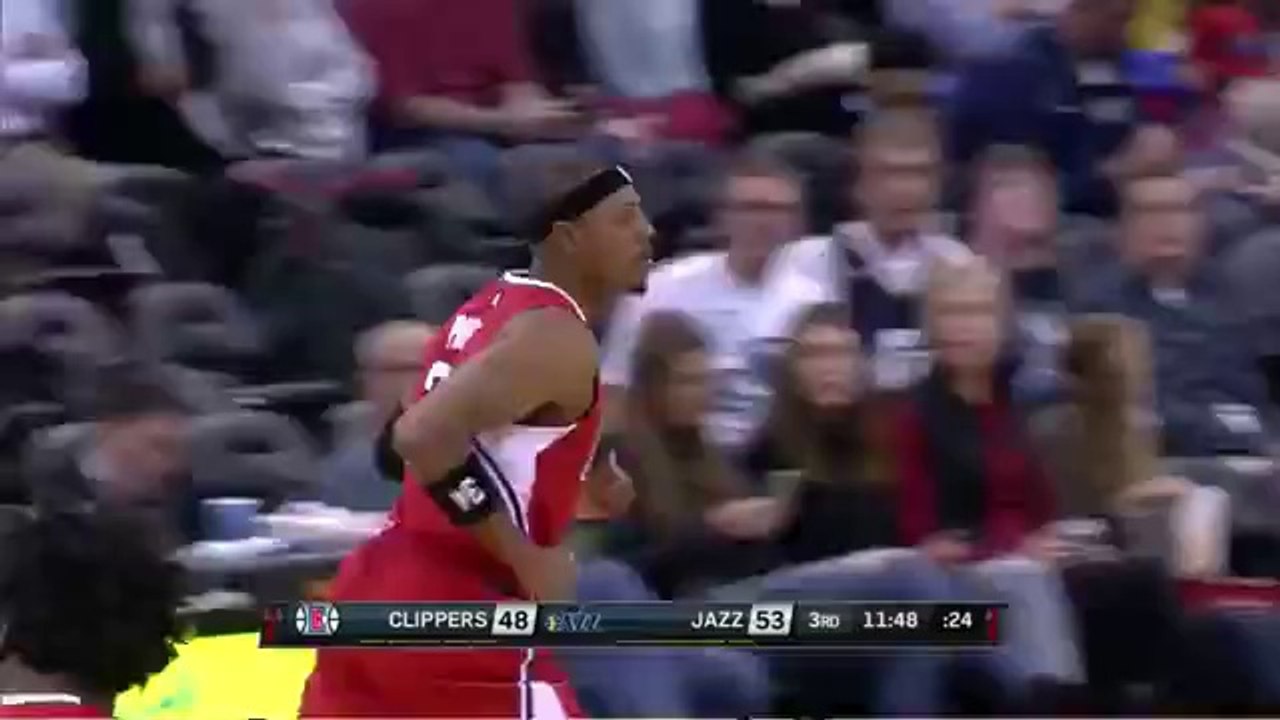Paul Pierce Hits Five 3-Pointers - Clippers vs Jazz - December 26, 2015 - NBA 2015-16 Season
