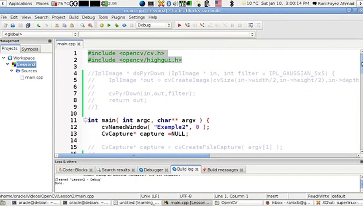 OpenCV Using C++ Lesson 12 Saving Video Capture to a File (Arabic Version)